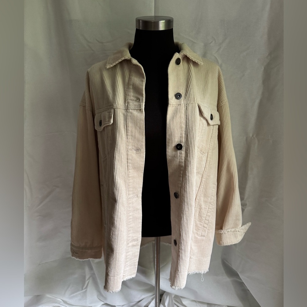 Cream corduroy jacket from Zara
